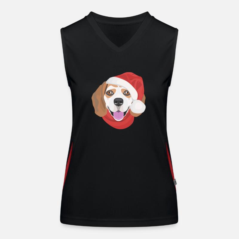 Beagle Joyeux Noël Débardeur respirant contrasté Femme