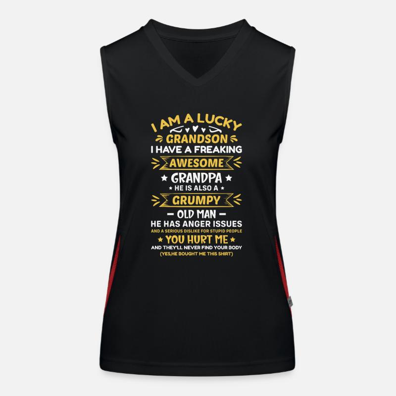 Opa Enkel Beste Freunde Großvater Enkelin Geschenk Funktionelles Kontrast-Tank Top für Frauen