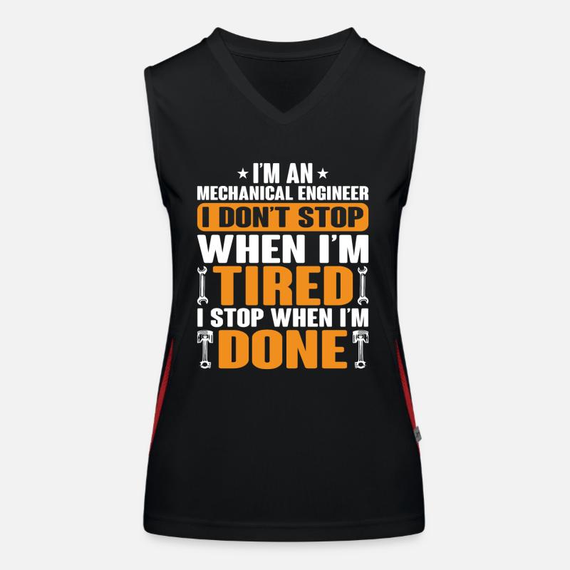 Mechanical Engineer Mechanical Engineer Profession Women's Functional Contrast Tank Top