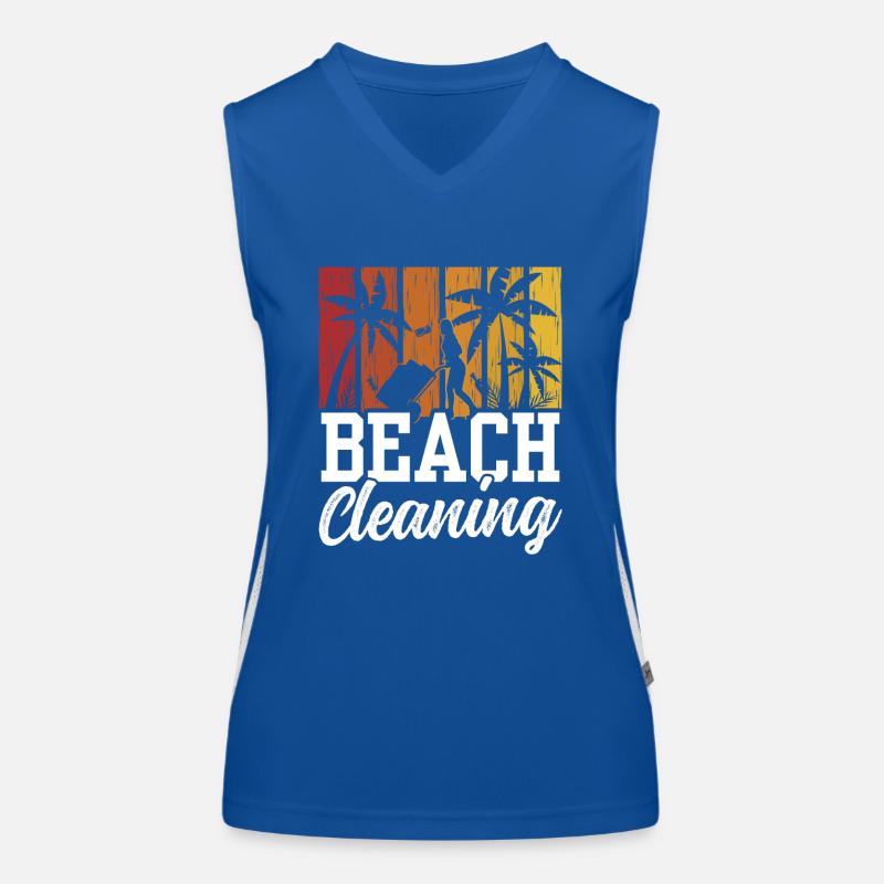 Beach Cleaning Beach Beaches Beach Clean Up Women's Functional Contrast Tank Top