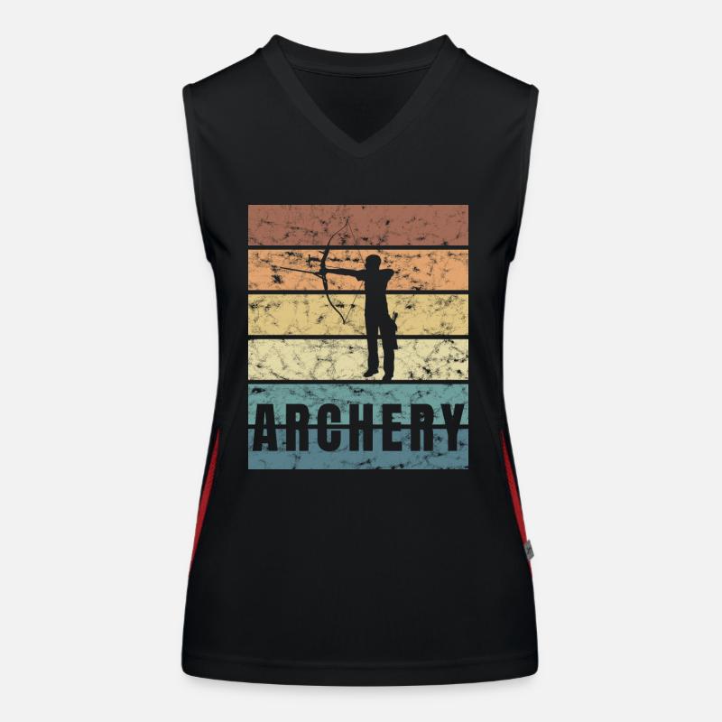 Bogenschiessen Archery Bogen Pfeil Crunge Funktionelles Kontrast-Tank Top für Frauen