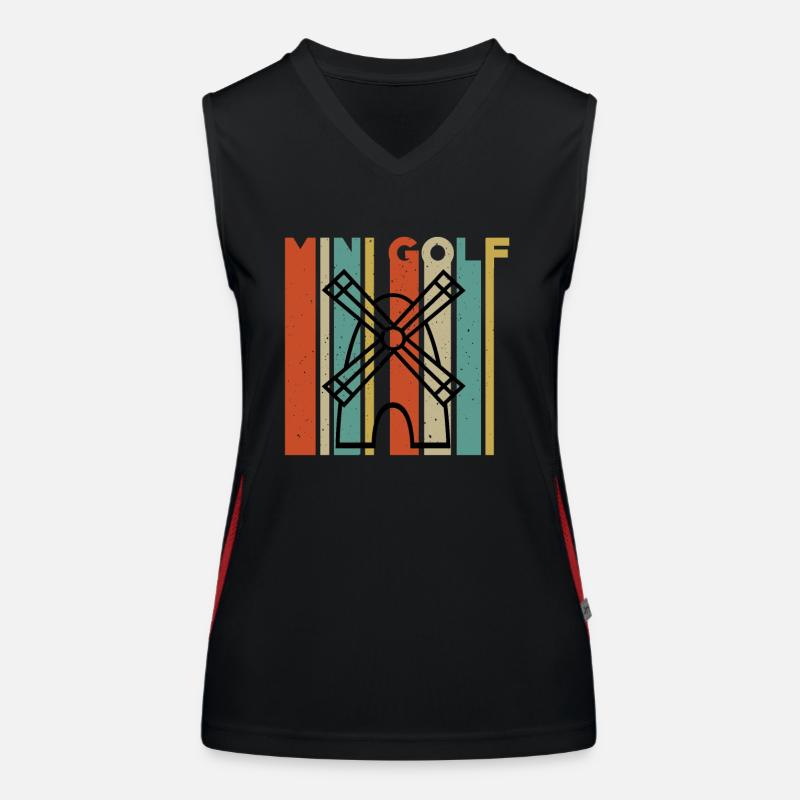 Minigolf Windmill Women's Functional Contrast Tank Top