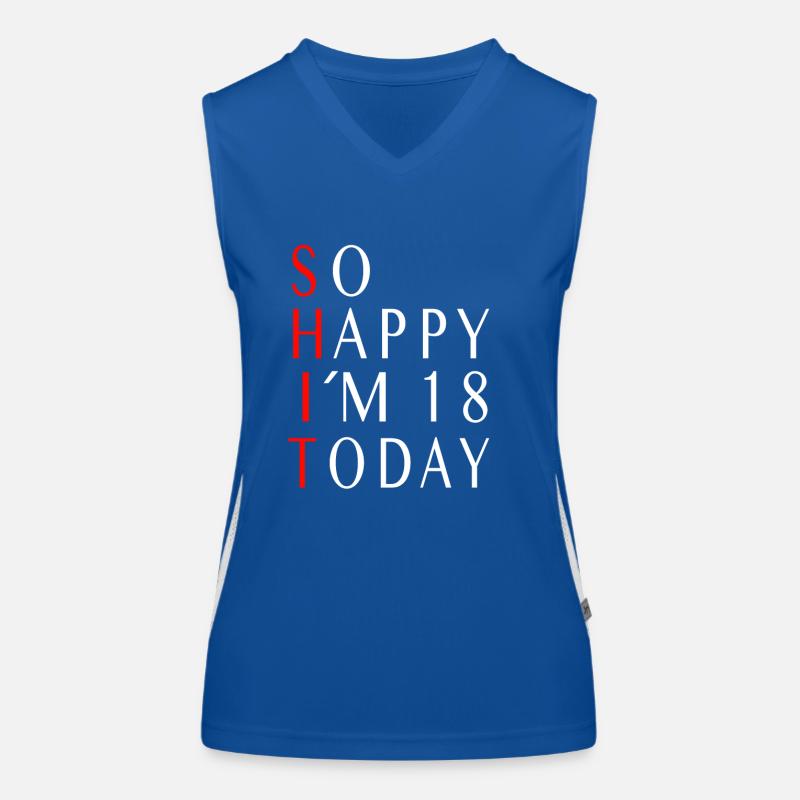 18. Geburtstag Geschenk Coole Sprüche Funktionelles Kontrast-Tank Top für Frauen