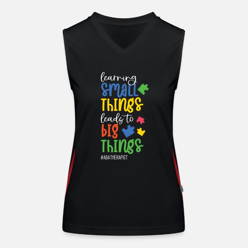 Learning small Things lead To Big Things Women's Functional Contrast Tank Top