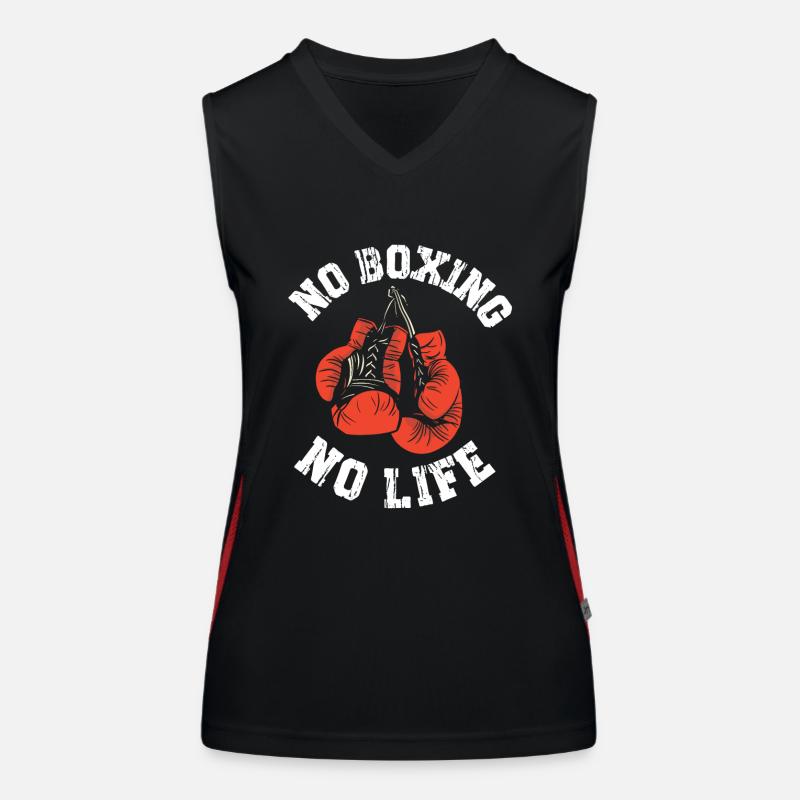 Pas de boxe Pas de gants de boxe de vie Débardeur respirant contrasté Femme