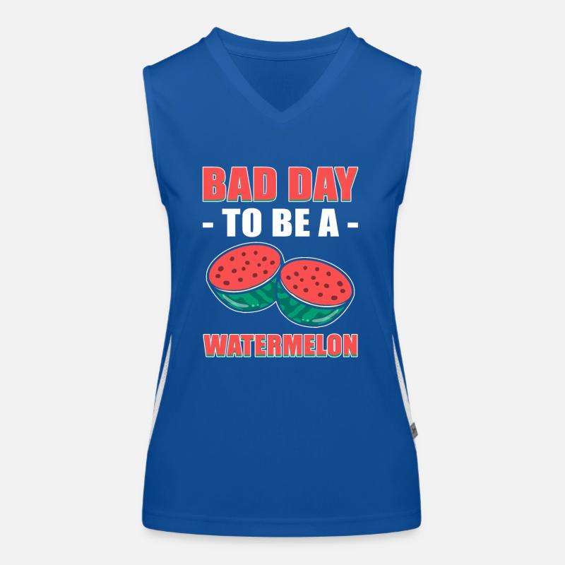 Pastèque Fruit Été Pastèque Tranche Verte Débardeur respirant contrasté Femme