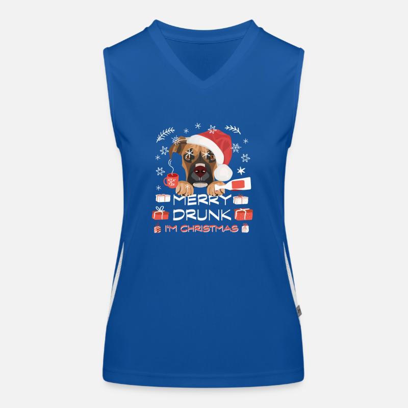 Boxer Weihnachtsmarkt Funktionelles Kontrast-Tank Top für Frauen