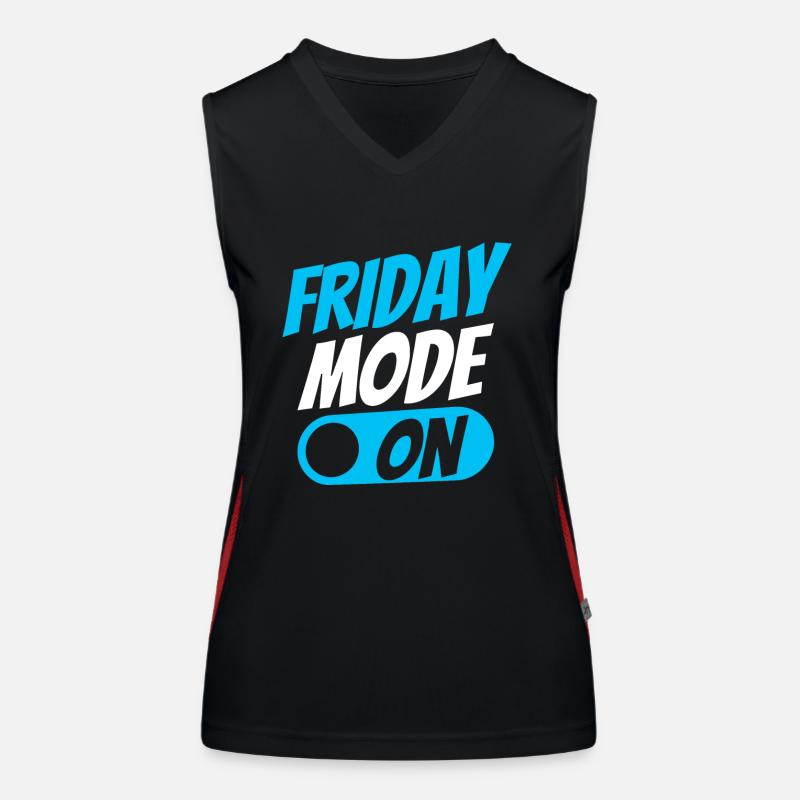 Freitagsmodus Ein Sarkastisch Endlich Freitag Funktionelles Kontrast-Tank Top für Frauen