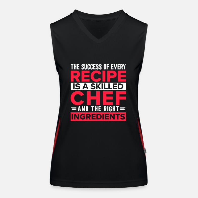 Küchenchef Spruch Geschenk Lustig Koch Funktionelles Kontrast-Tank Top für Frauen