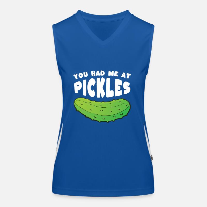You Had Me At Pickles Funktionelles Kontrast-Tank Top für Frauen