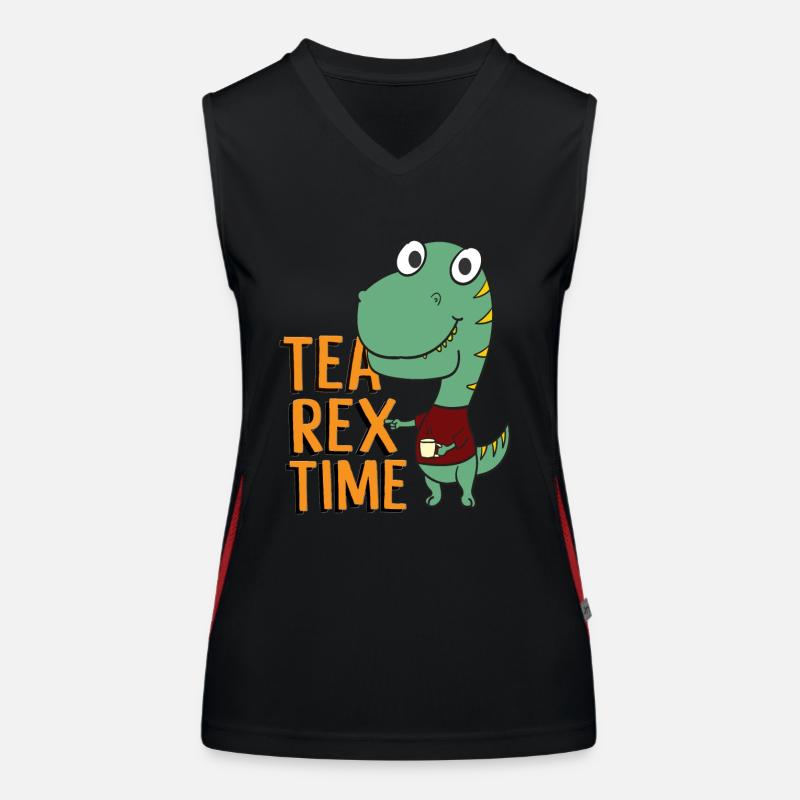 Tea Rex Time Outfit Funktionelles Kontrast-Tank Top für Frauen