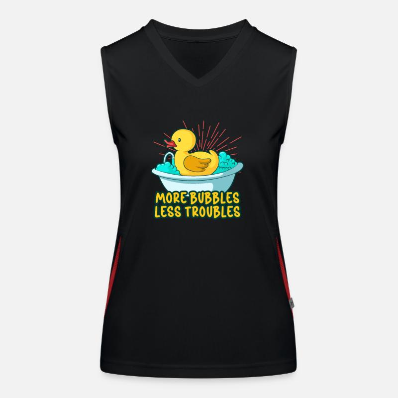 Rubber Ducks Duck Duck Lovers Bathroom Women's Functional Contrast Tank Top