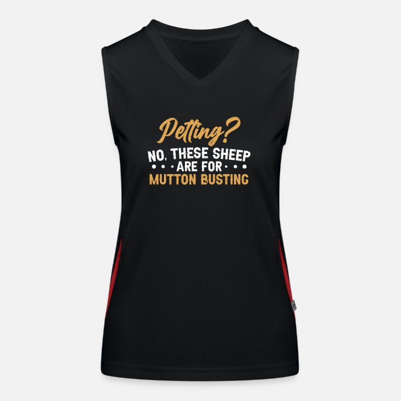 Petting These Sheep For Mutton Basting Farm Women's Functional Contrast Tank Top