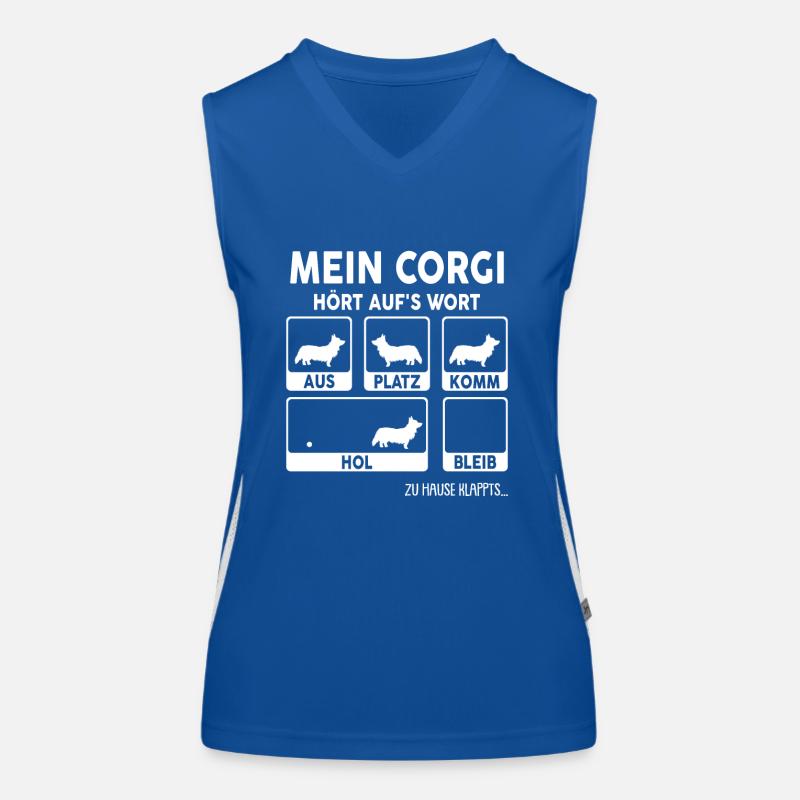 Corgi Geschenk Hunde Funktionelles Kontrast-Tank Top für Frauen