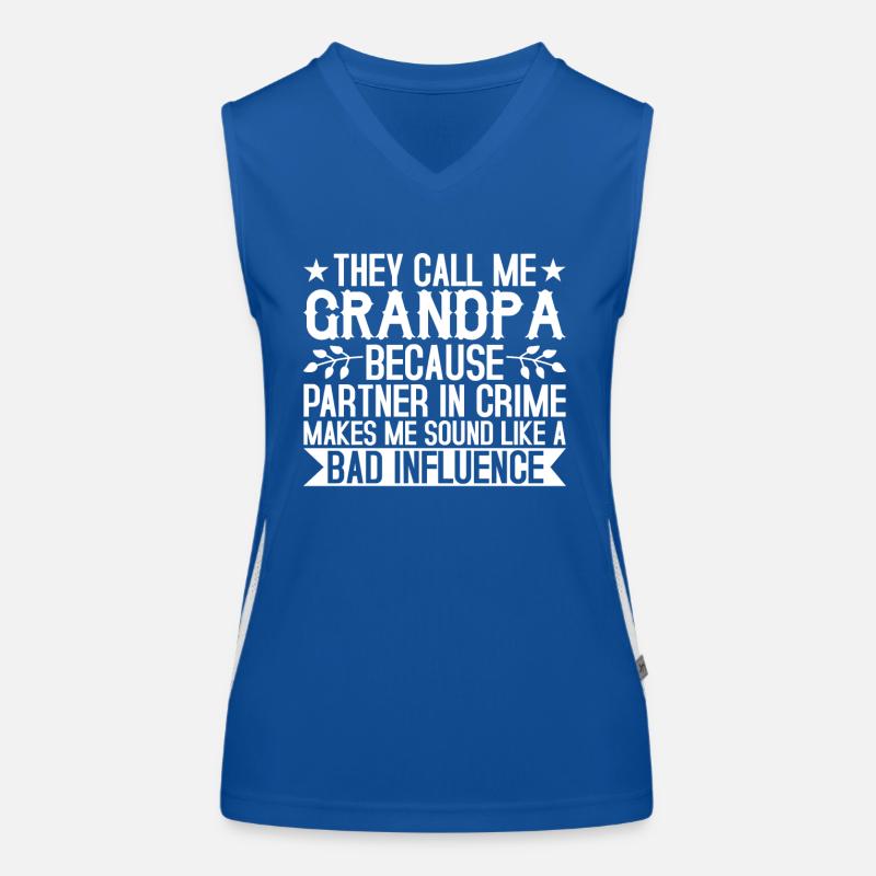 Opa der schlechte Einfluss Funktionelles Kontrast-Tank Top für Frauen