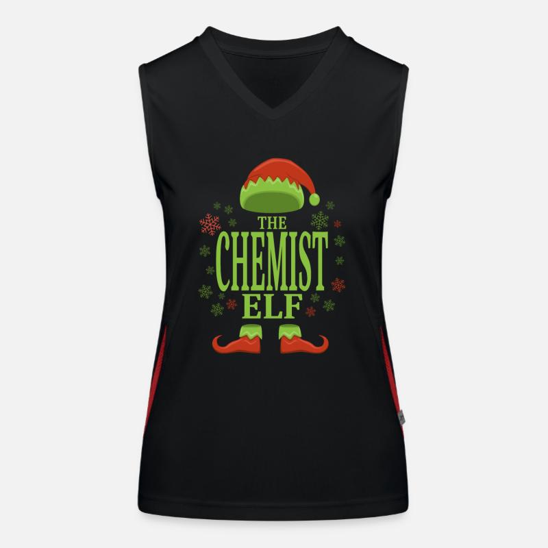 Chimiste Elfe de Noël Débardeur respirant contrasté Femme