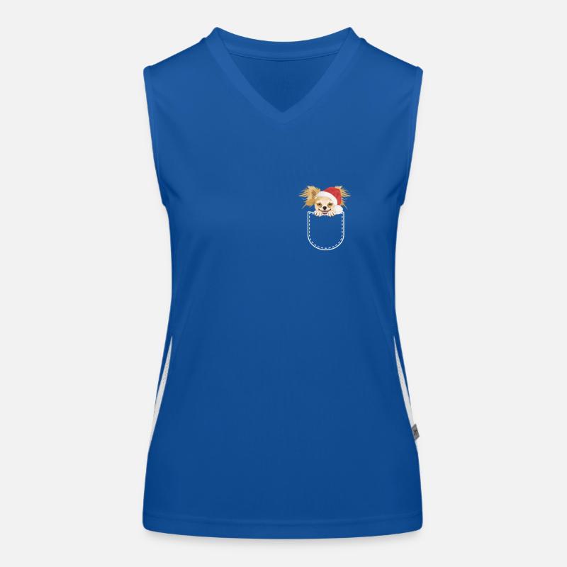 Chihuahua Joyeux Noël Débardeur respirant contrasté Femme