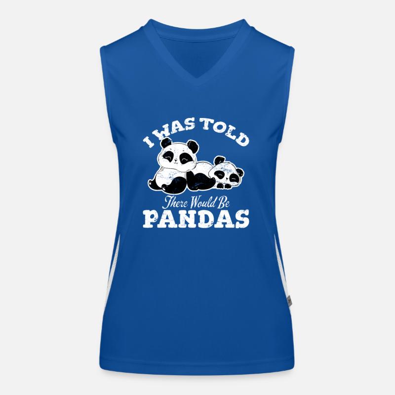 Cute Panda Lover Was Told There Would Be Pandas Pa Funktionelles Kontrast-Tank Top für Frauen