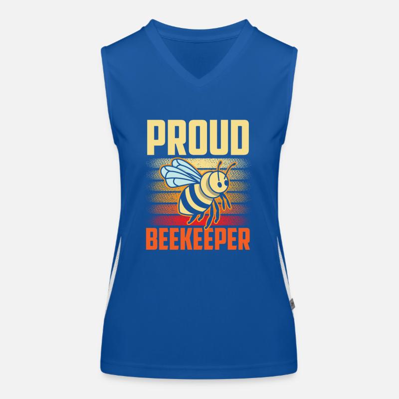 Proud Beekeeper Beekeeping Beekeeping Honey Bee Women's Functional Contrast Tank Top