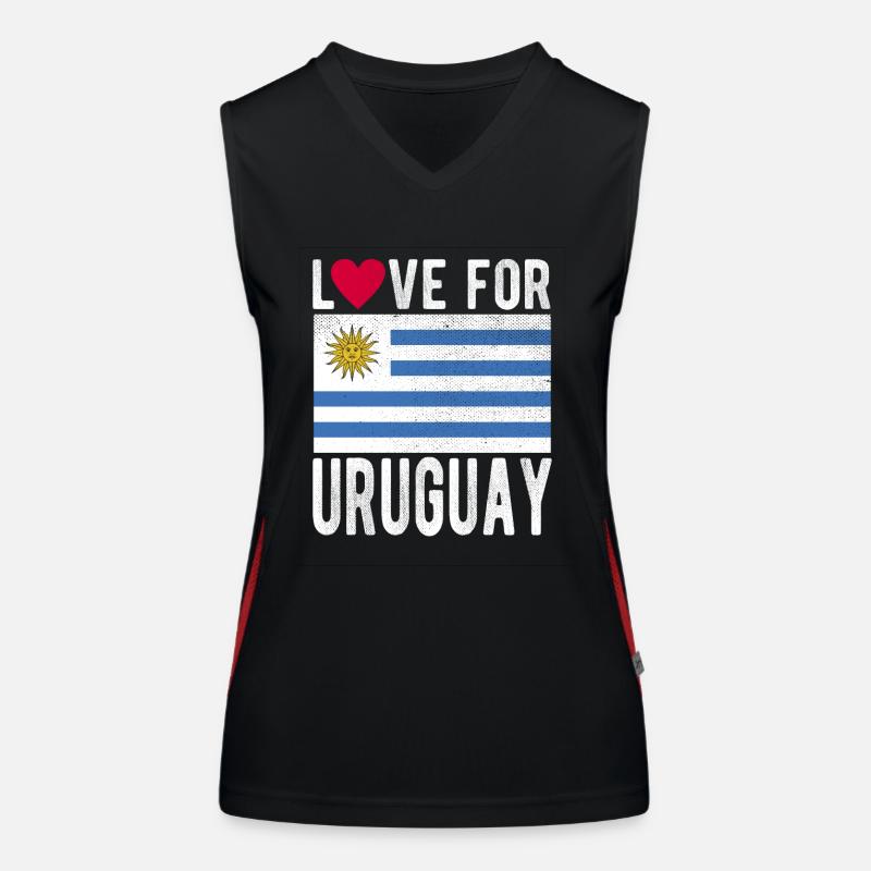 Drapeau de l’Uruguay Débardeur respirant contrasté Femme