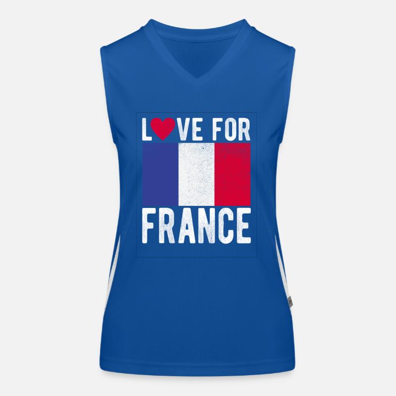 Français drapeau Débardeur respirant contrasté Femme