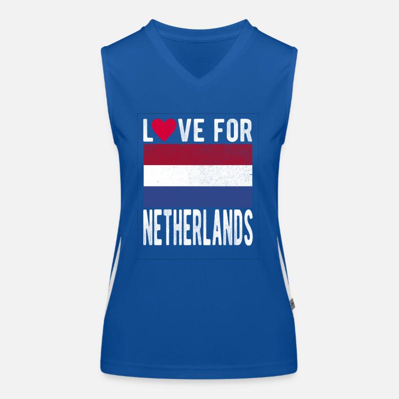 Drapeau des Pays-Bas Débardeur respirant contrasté Femme