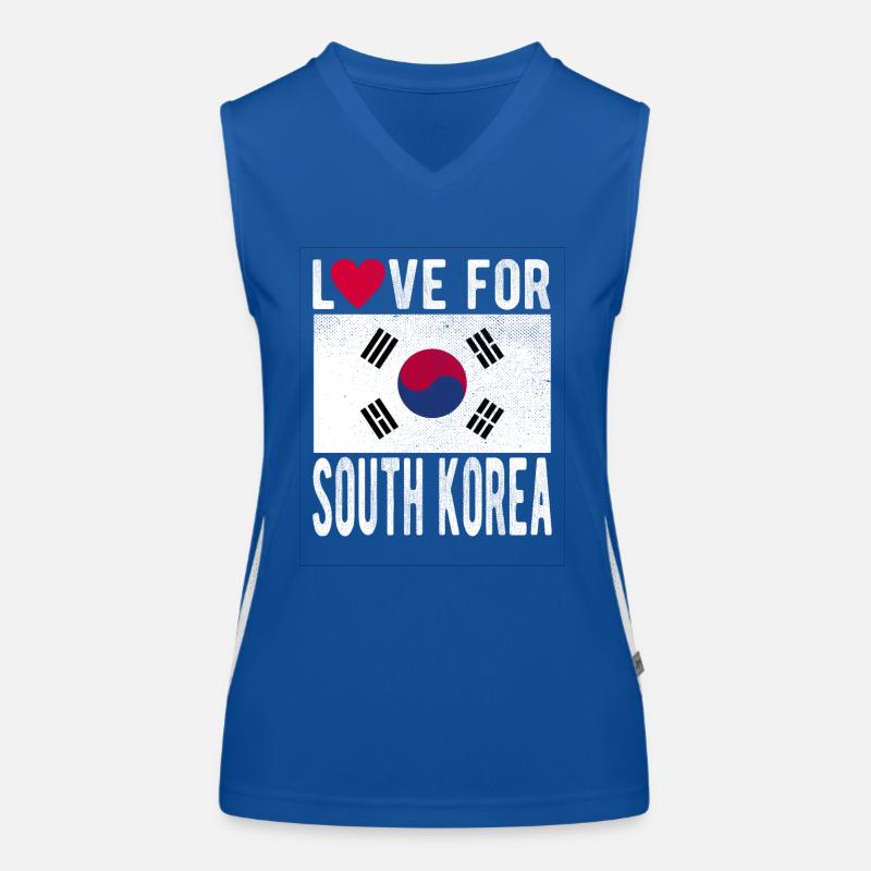 Drapeau de la Corée du Sud Débardeur respirant contrasté Femme