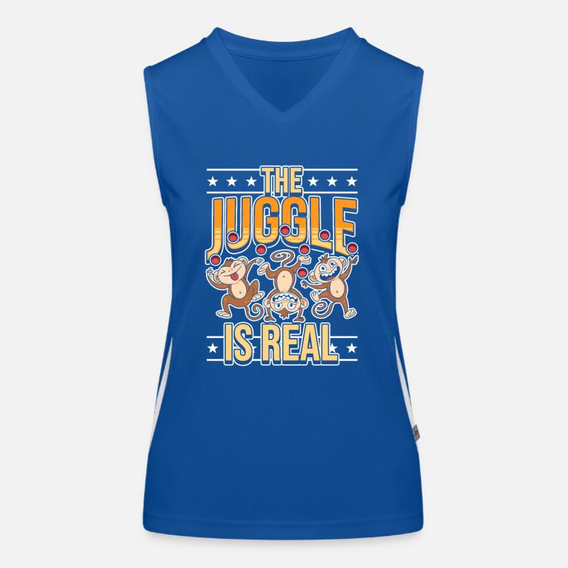 The Junggle Is Ream Funktionelles Kontrast-Tank Top für Frauen