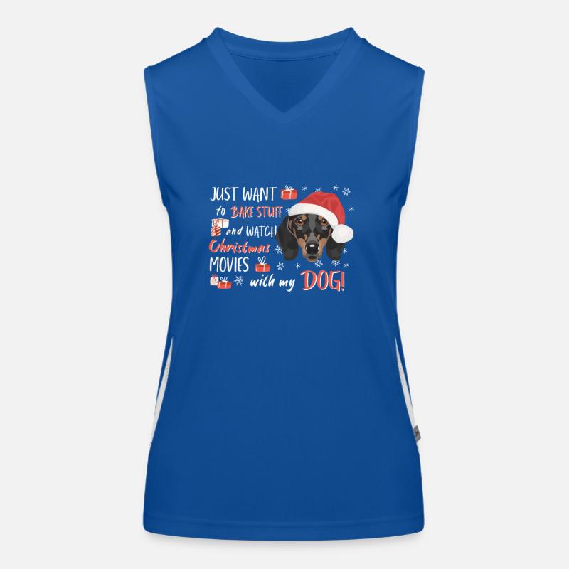 Teckel Joyeux Noël Débardeur respirant contrasté Femme