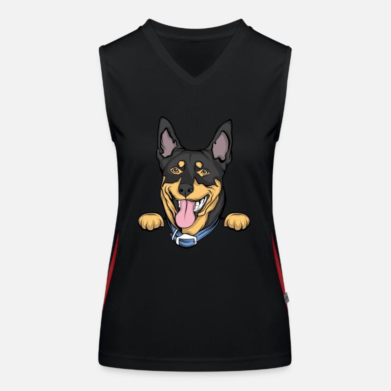 Dobermann Funktionelles Kontrast-Tank Top für Frauen