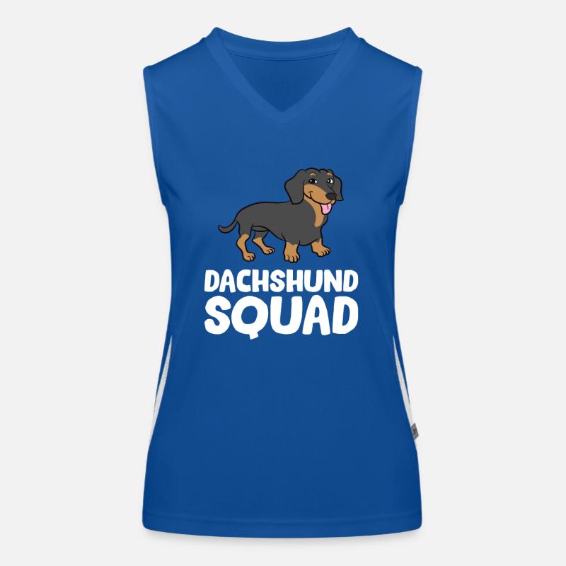 Dackel - Dachshund Squad Funktionelles Kontrast-Tank Top für Frauen