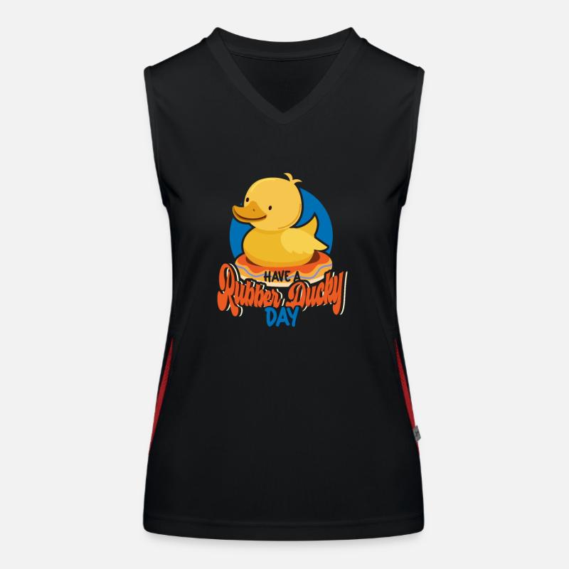 Rubber Duck Rubber Ducks Duck Lover Bathroom Women's Functional Contrast Tank Top