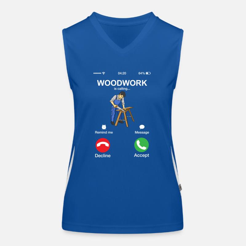 Woodwork appelle l’humour du menuisier Construction Débardeur respirant contrasté Femme