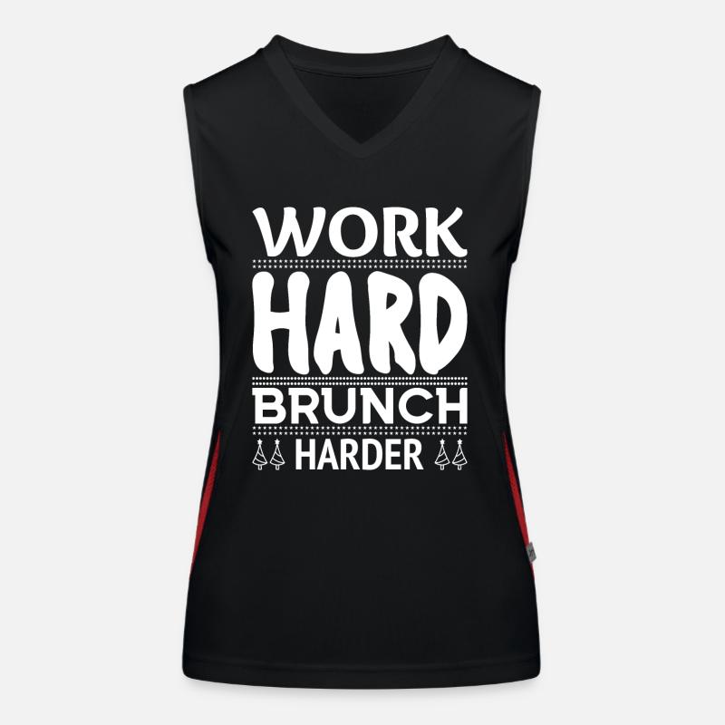Brunch -Spätfrühstück Mittagessen Frühstück Essen Funktionelles Kontrast-Tank Top für Frauen