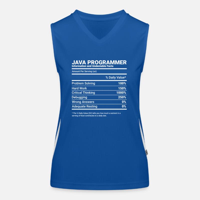 Programmeur Java Ingénieur logiciel Développeur Nutrit Débardeur respirant contrasté Femme