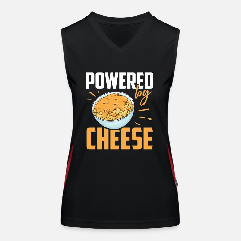 Driven by cheese sayings sweet lovers love Women's Functional Contrast Tank Top