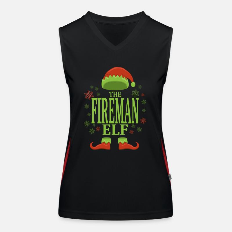 Pompier elfe de Noël Débardeur respirant contrasté Femme