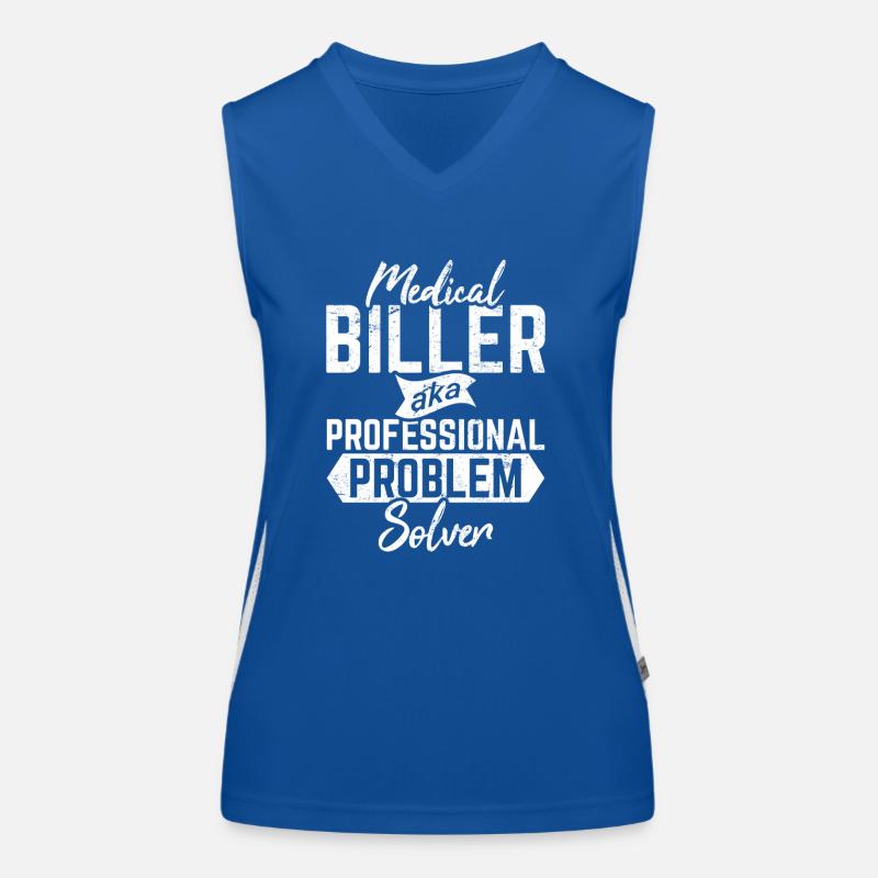 Medical Biller Funny Medical Coder Billing Problem Women's Functional Contrast Tank Top