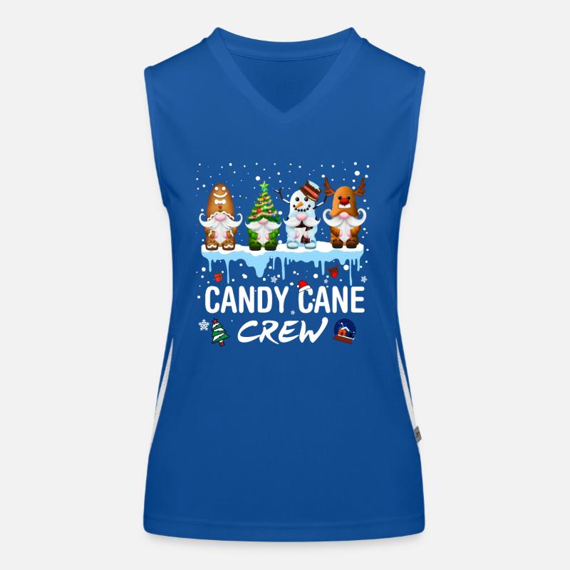 Candy Cane Crew Funktionelles Kontrast-Tank Top für Frauen