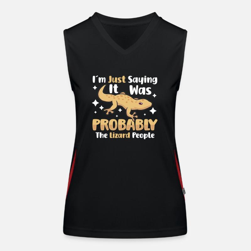 lizard, bearded dragon lover, reptile lover Women's Functional Contrast Tank Top