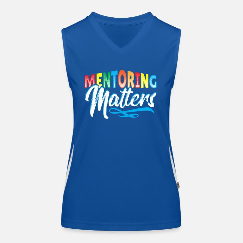 Mentoring Matters Coach Mentor Motivational Women's Functional Contrast Tank Top