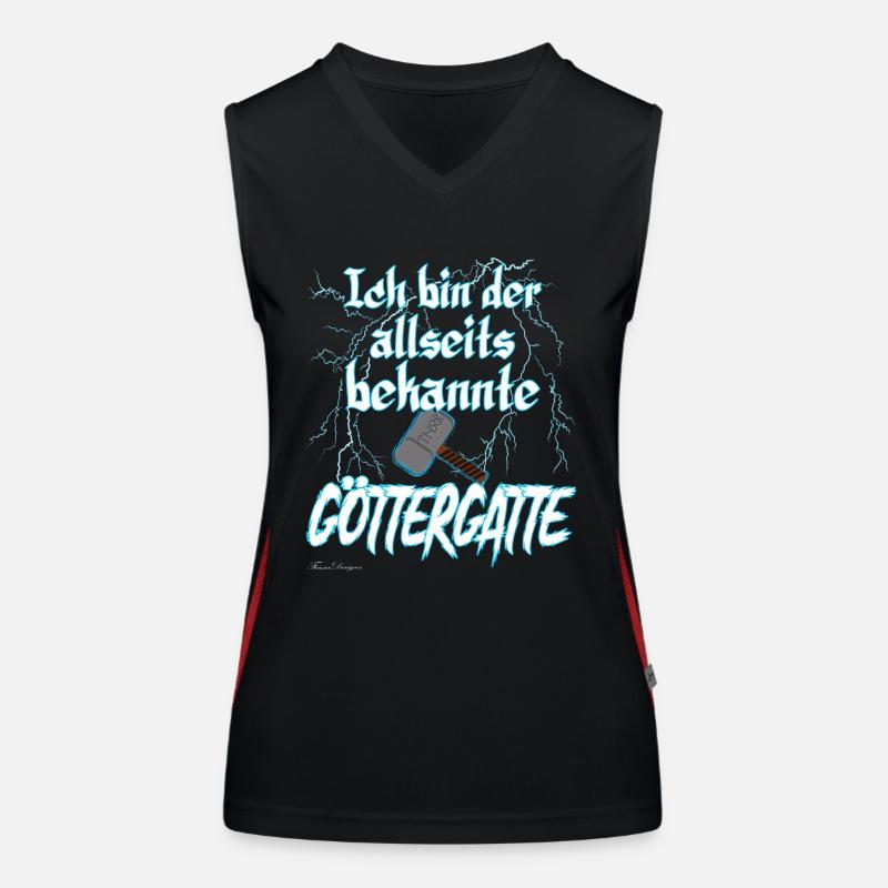 Göttergatte ein wahrlich göttlicher Ehemann Funktionelles Kontrast-Tank Top für Frauen