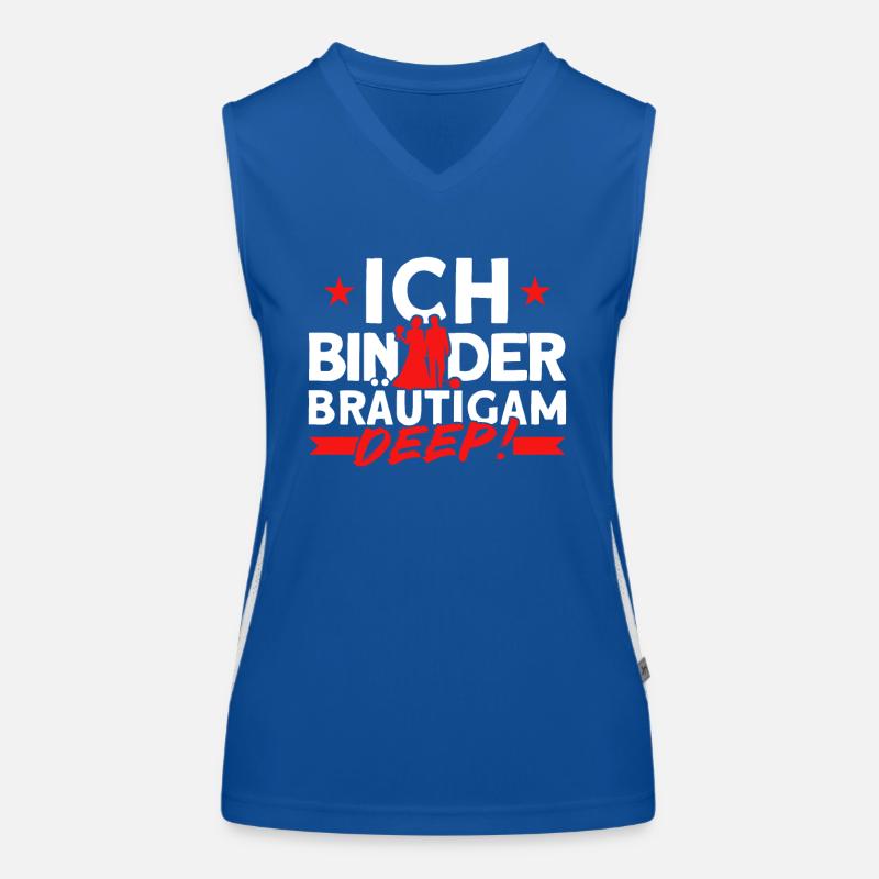 Ich Bin Der Bräutigam Deep Funktionelles Kontrast-Tank Top für Frauen