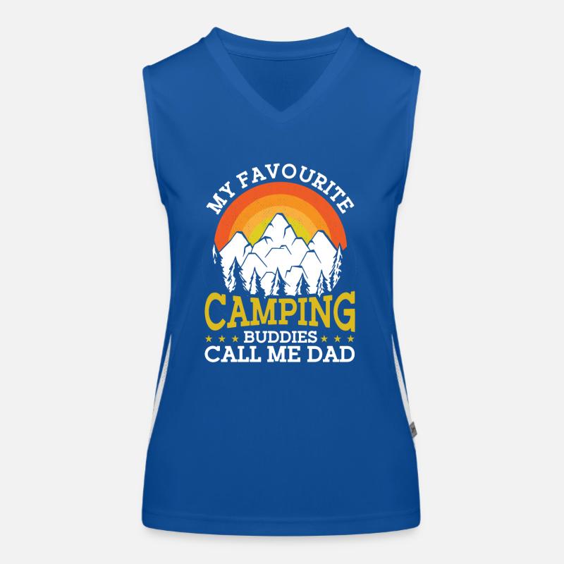 Camping Geschenk Lustiger Spruch für Camper Funktionelles Kontrast-Tank Top für Frauen