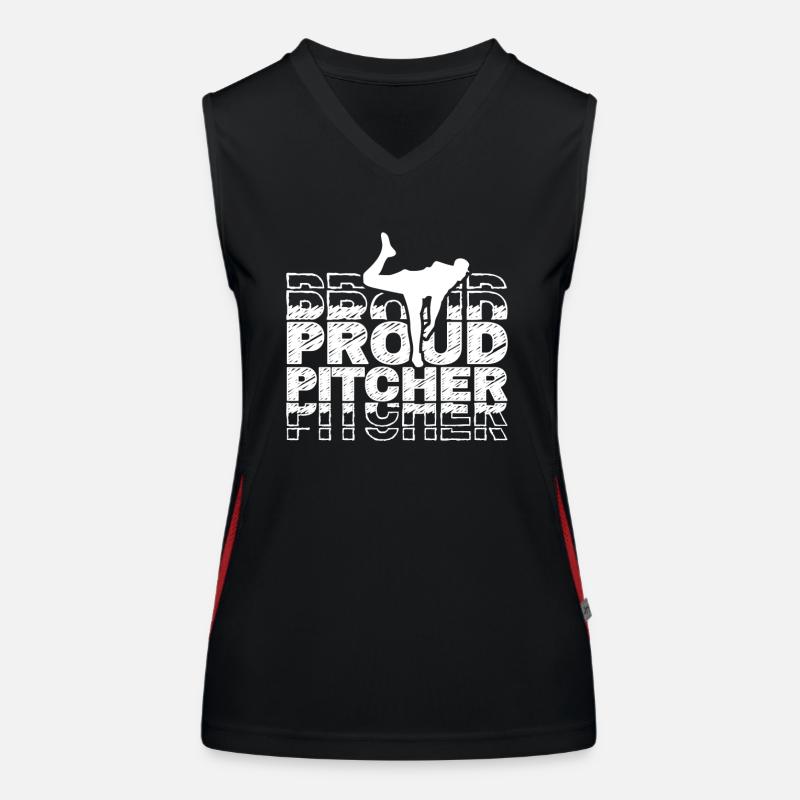 Proud Baseball Pitcher Hobby Pitcher Player Women's Functional Contrast Tank Top