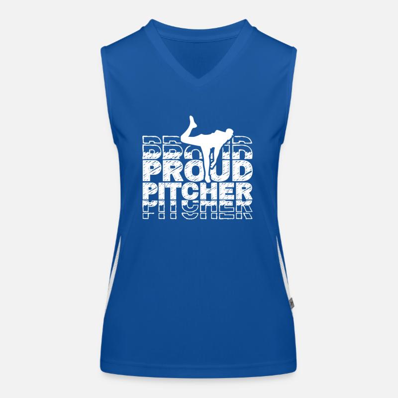 Proud Baseball Pitcher Hobby Pitcher Player Women's Functional Contrast Tank Top