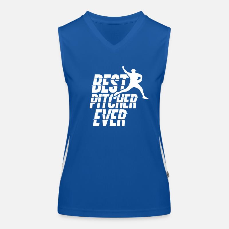 Bester Baseball Pitcher Aller Zeiten Hobby Werfer Funktionelles Kontrast-Tank Top für Frauen