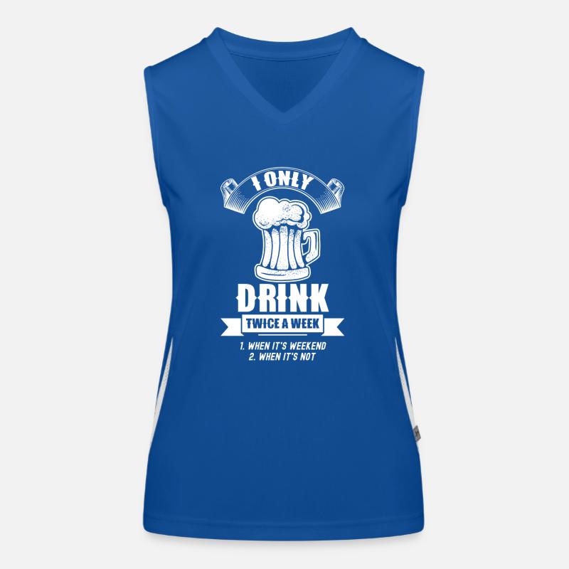 Drink twice a week weekend drinking Women's Functional Contrast Tank Top