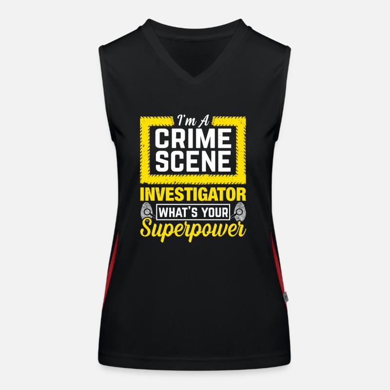 Forensic evidence - Kripo Polizei Forensics Women's Functional Contrast Tank Top