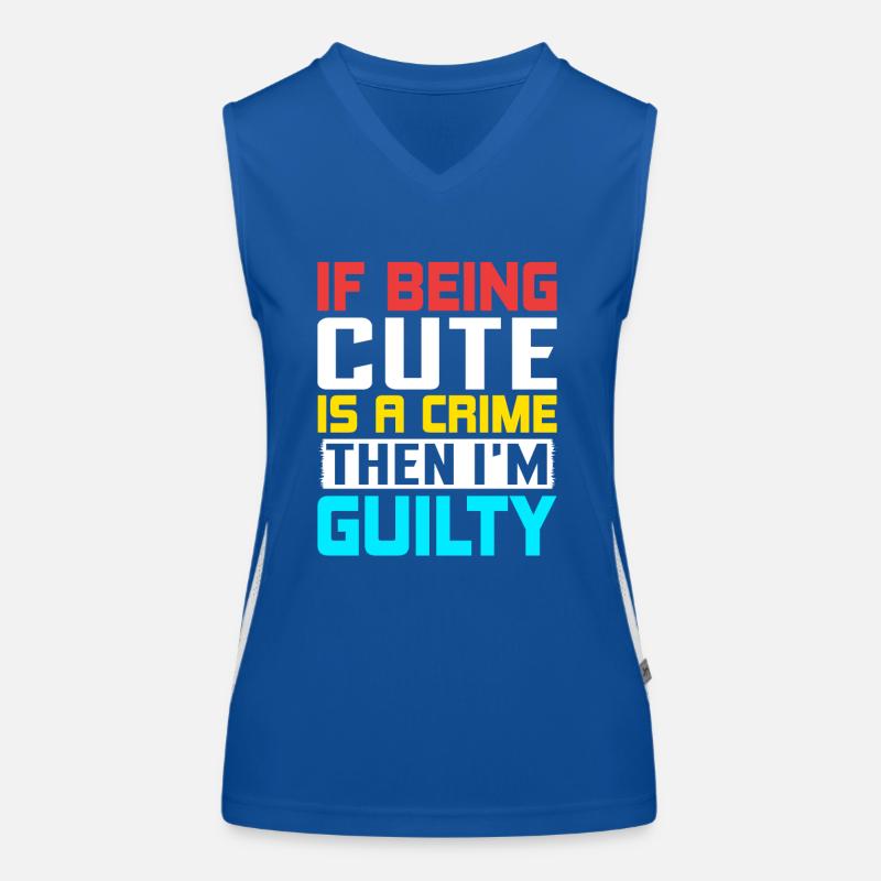 Coupable - Kripo Polizei Kriminaltechnik Débardeur respirant contrasté Femme